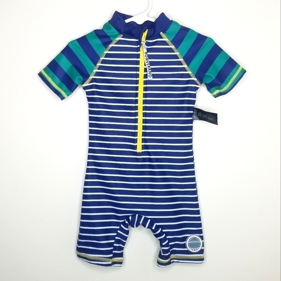 NWOT Bonverano Onepiece Rashguard Bathing Suit 9-12m - Picture 1 of 5